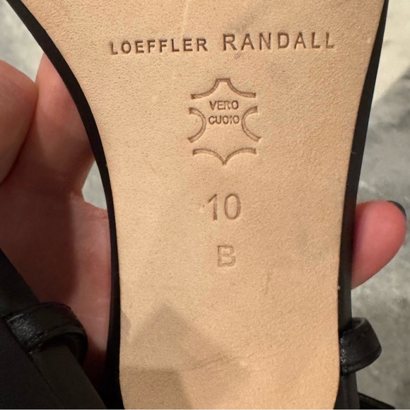 LOEFFLER RANDALL triana 70mm strappy mid heel sandal with silver ball black 10 - Picture 11 of 11